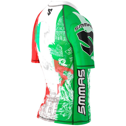 Rashguard MMA z krótkim rękawem dziecięcy SMMASH PATRIOT 2.0 ITALY