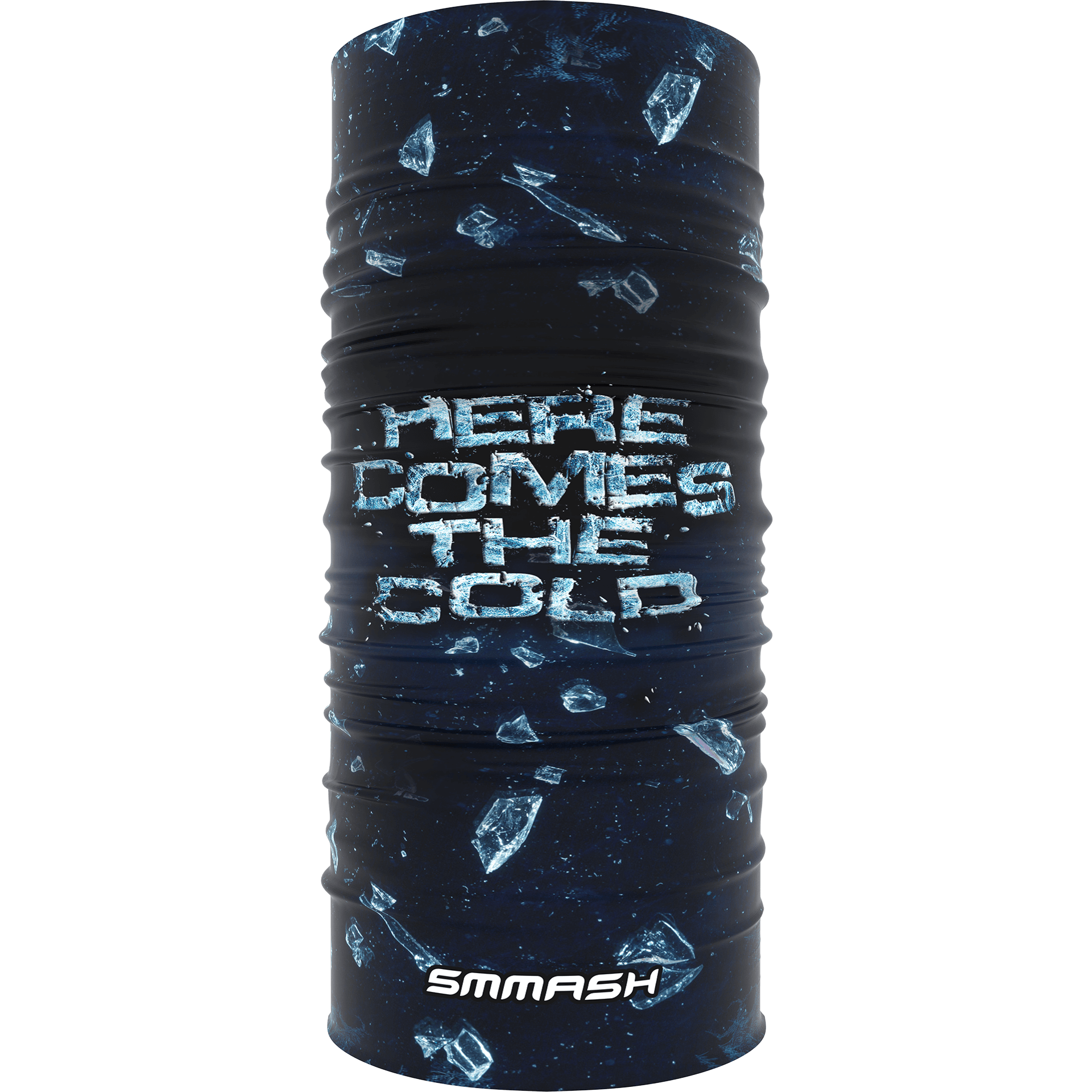 Komin sportowy termiczny granatowy napis - SMMASH BLACK WALKERS