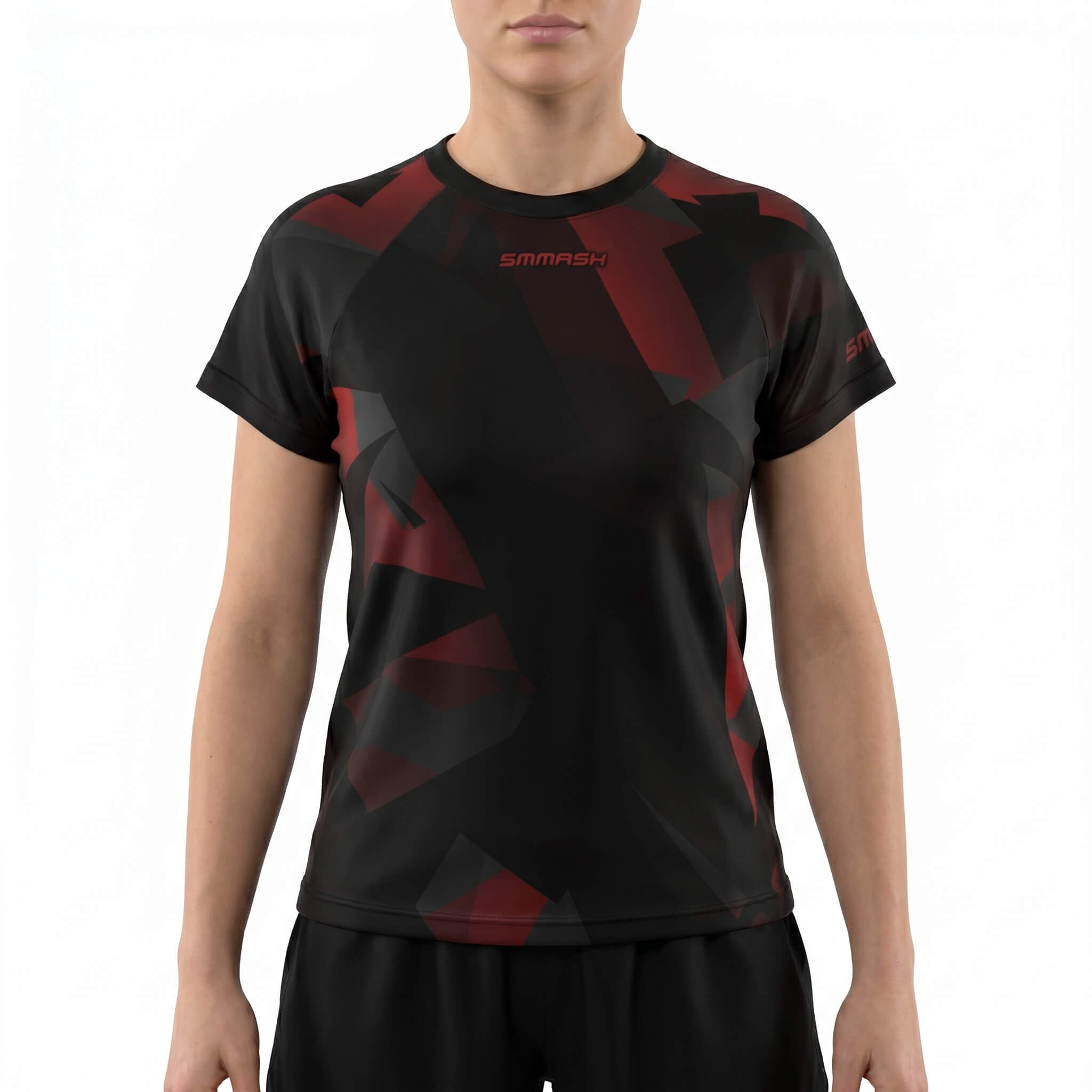 KOSZULKA SPORTOWA BURGUNDY GRAY