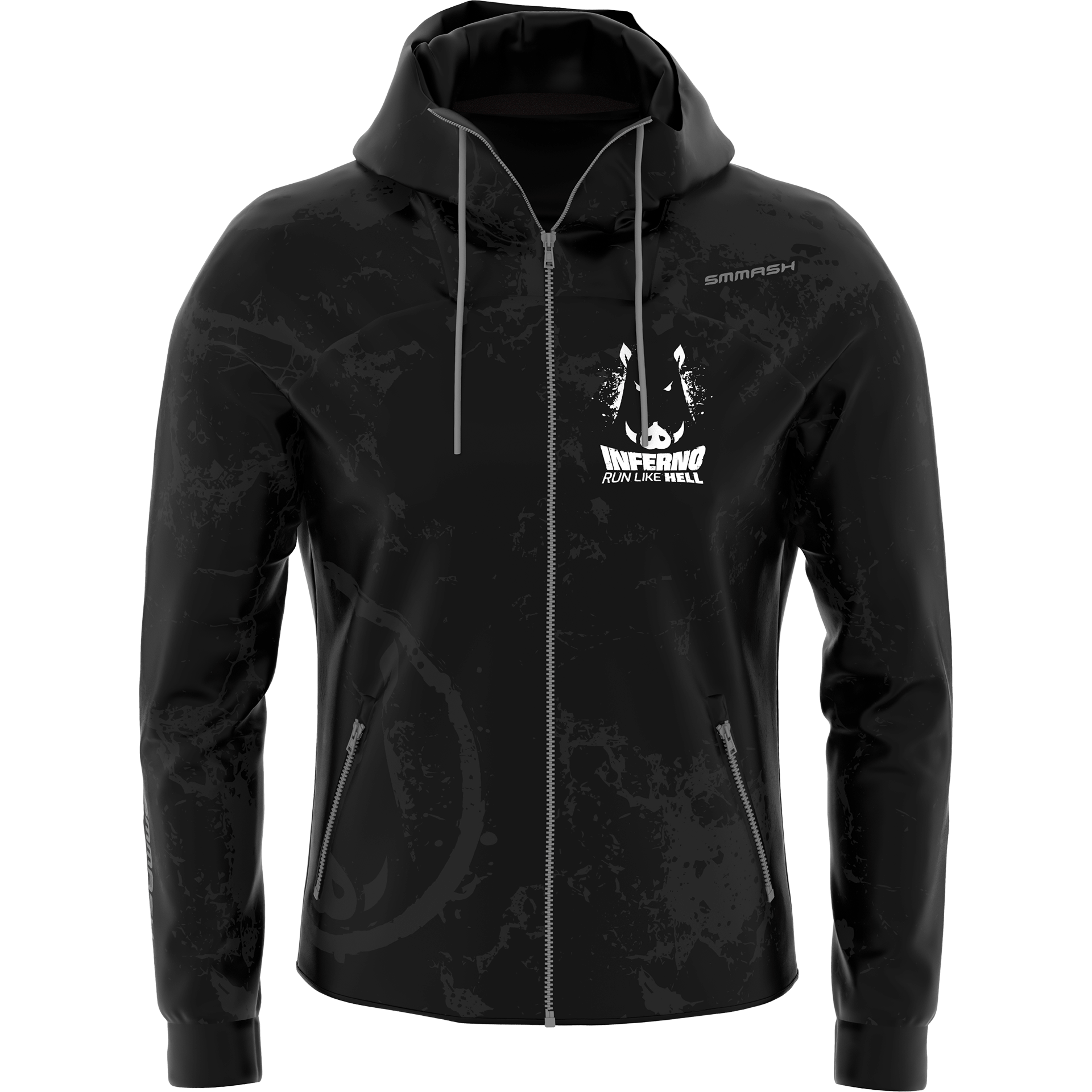 Czarna Bluza Męska Softshell INFERNO RUN