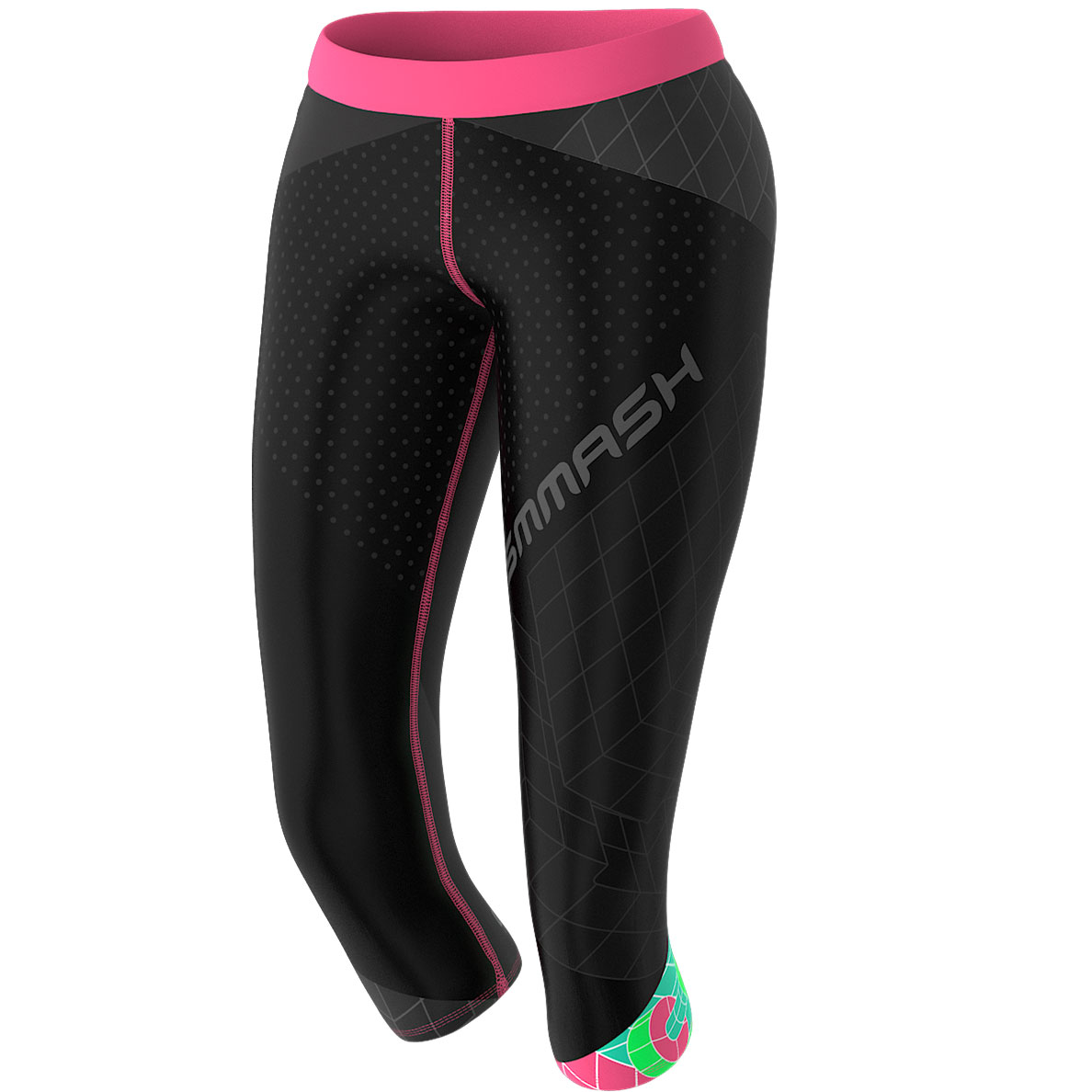 Legginsy Sportowe 3/4 Dla Kobiet GO CANDY BLACK
