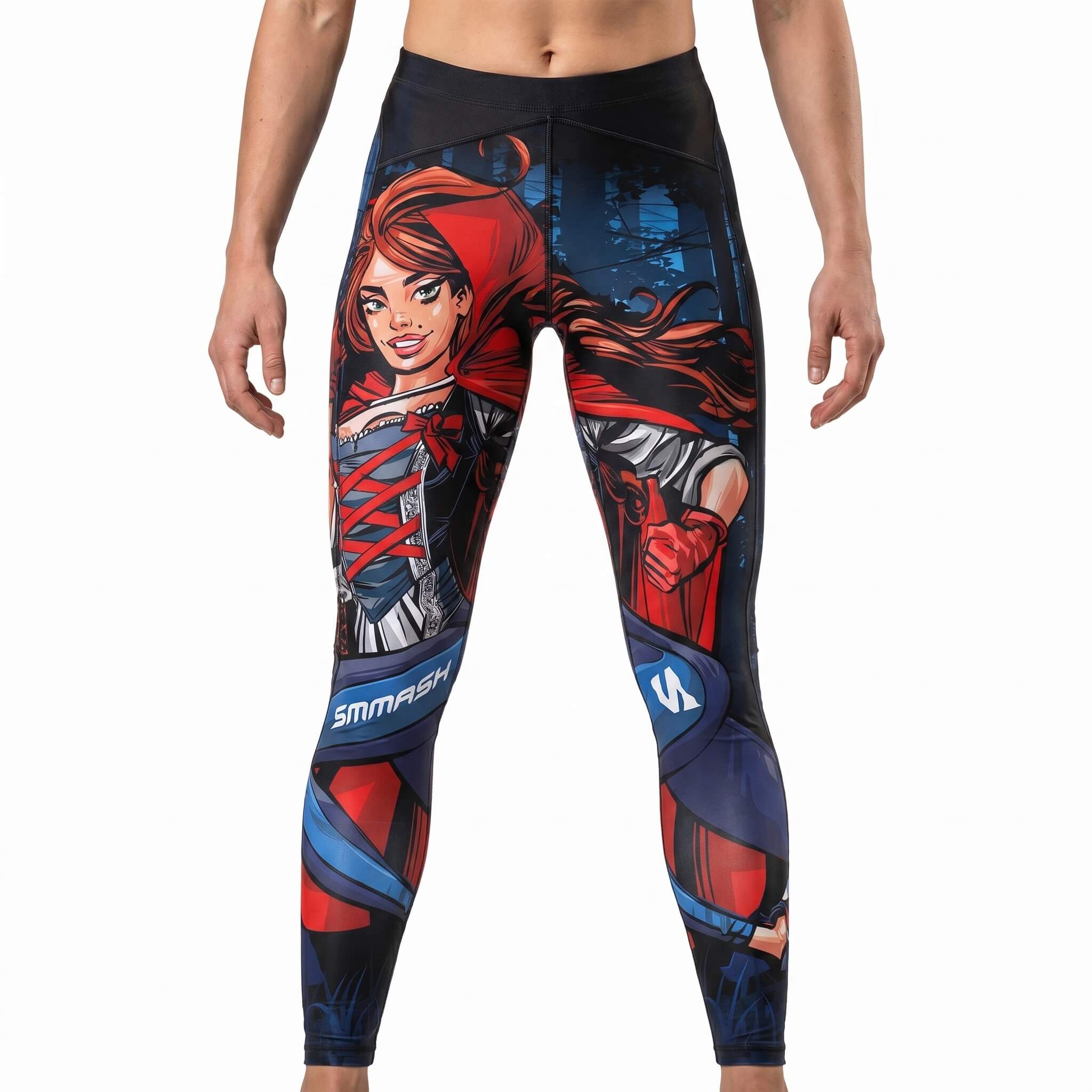 DŁUGIE LEGINSY PUSH UP RED MARY