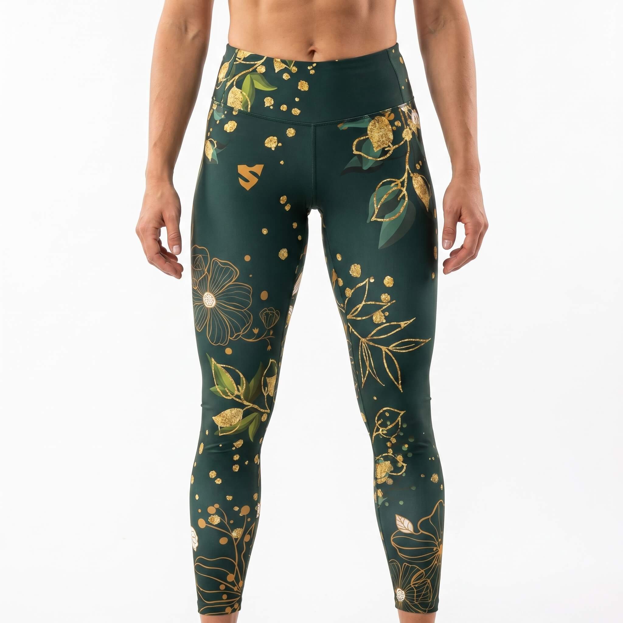 DŁUGIE LEGGINSY Z WYSOKIM STANEM BOTANICAL