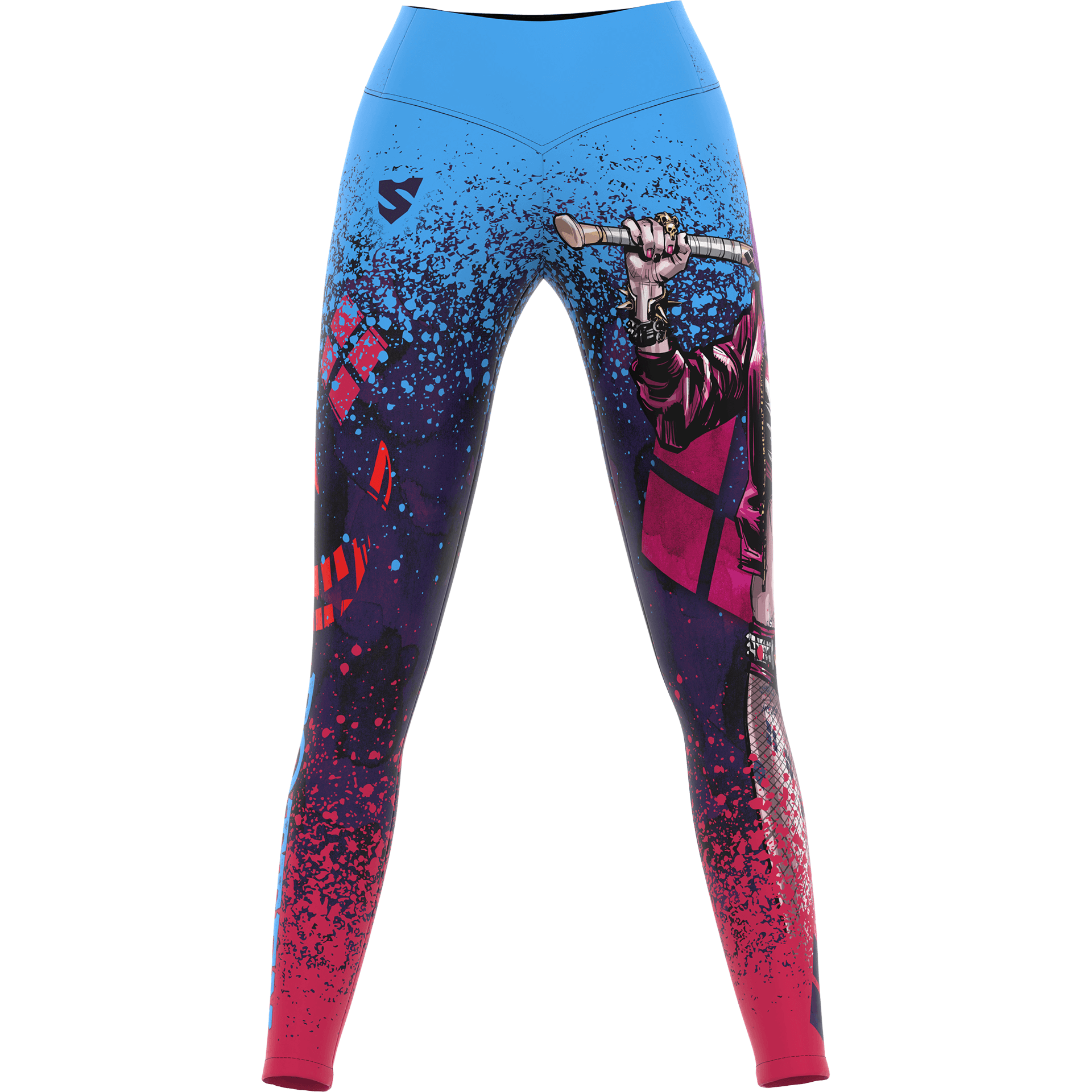 Kolorowe Długie Legginsy Fitness Z Wysokim Stanem HARLEY SQUAD 2.0