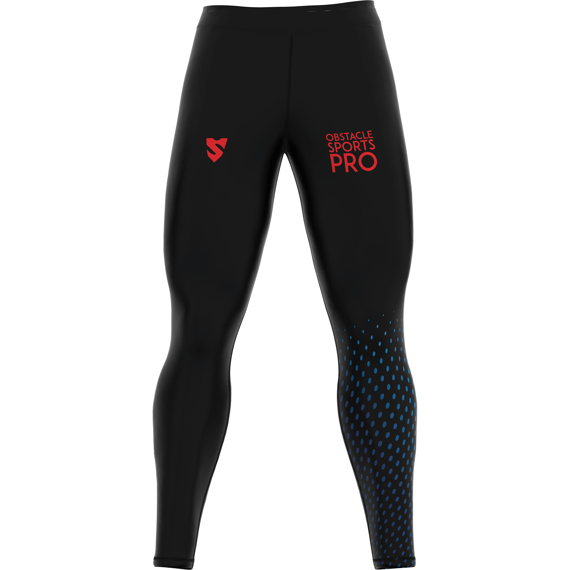 Czarne Sportowe Legginsy Męskie OSPRO