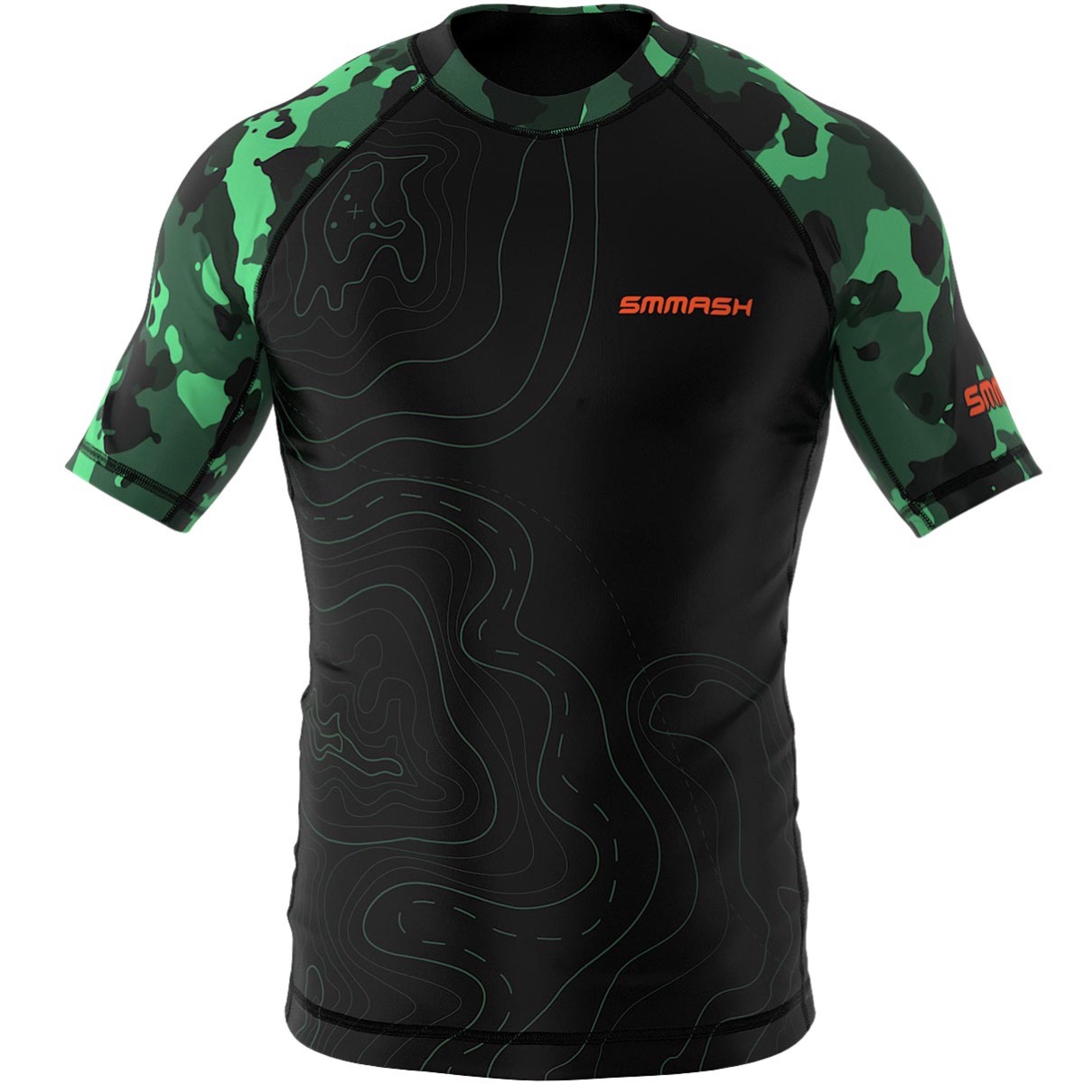 Koszulka Rashguard Kickboxing Z Zielonym Akcentem DIVISION