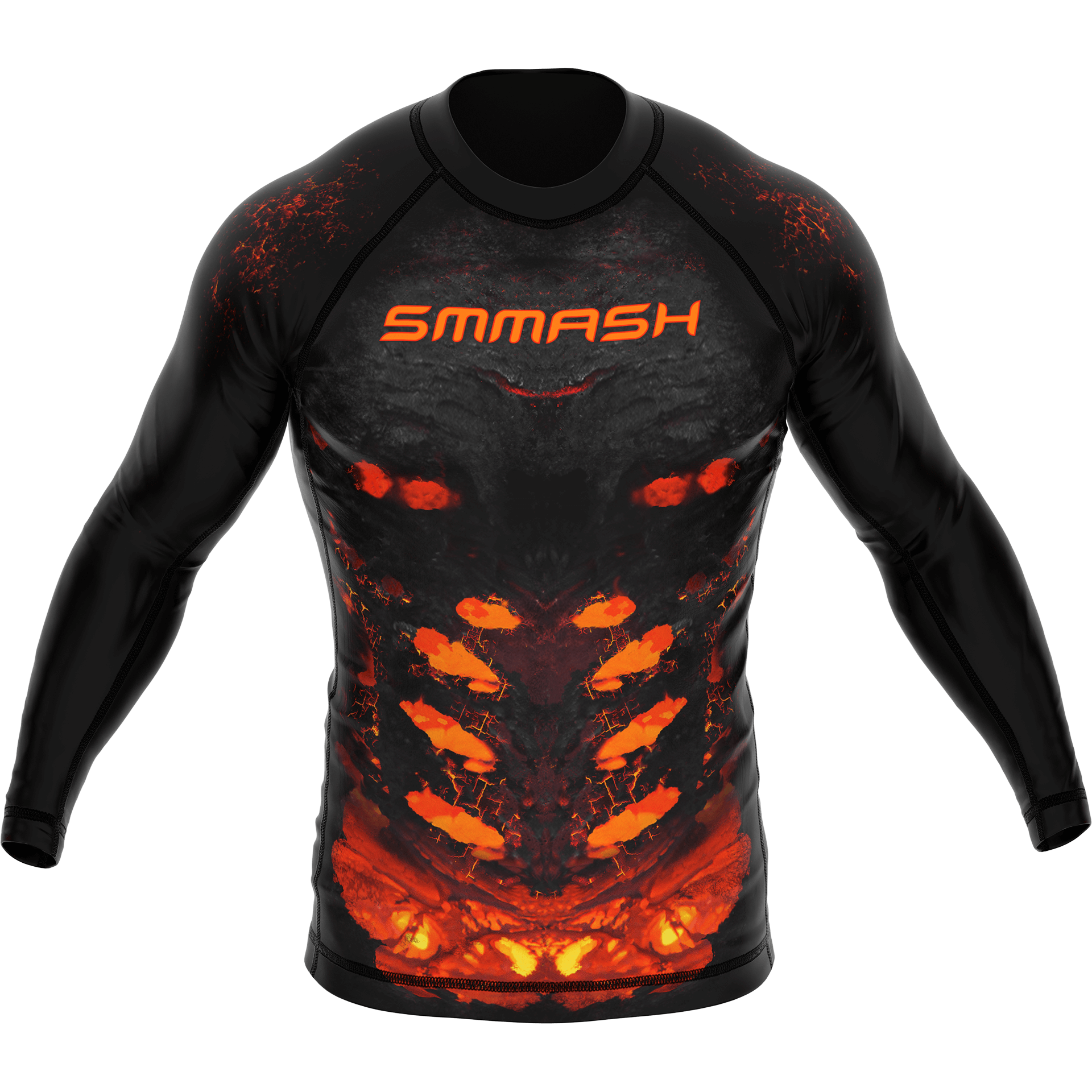 Koszulka Sportowa Rashguard Z Motywem Ognia DIABLO