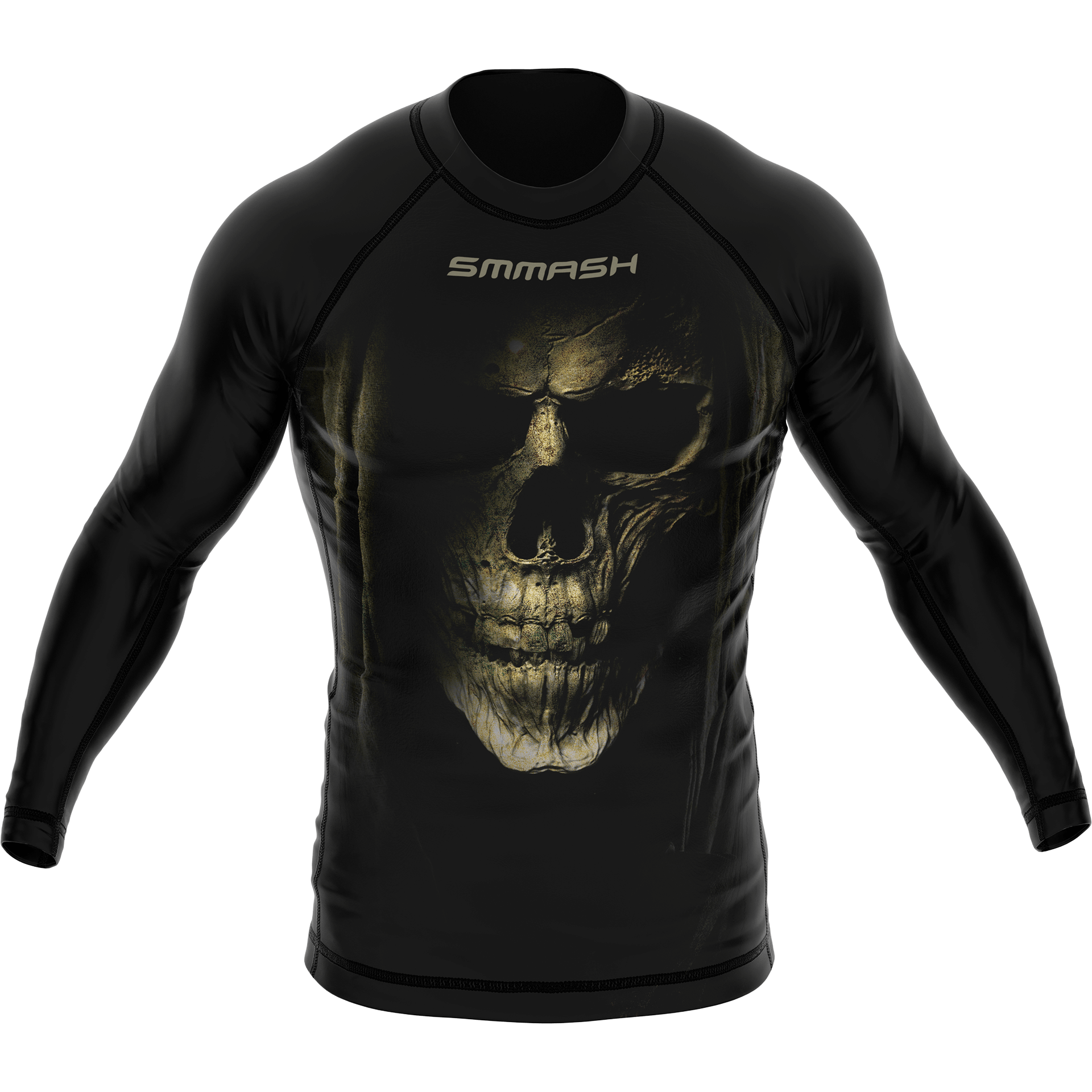 Męski Rashguard MMA Z Długim Rękawem Z Motywem Czaszki NIGHT SHIFT