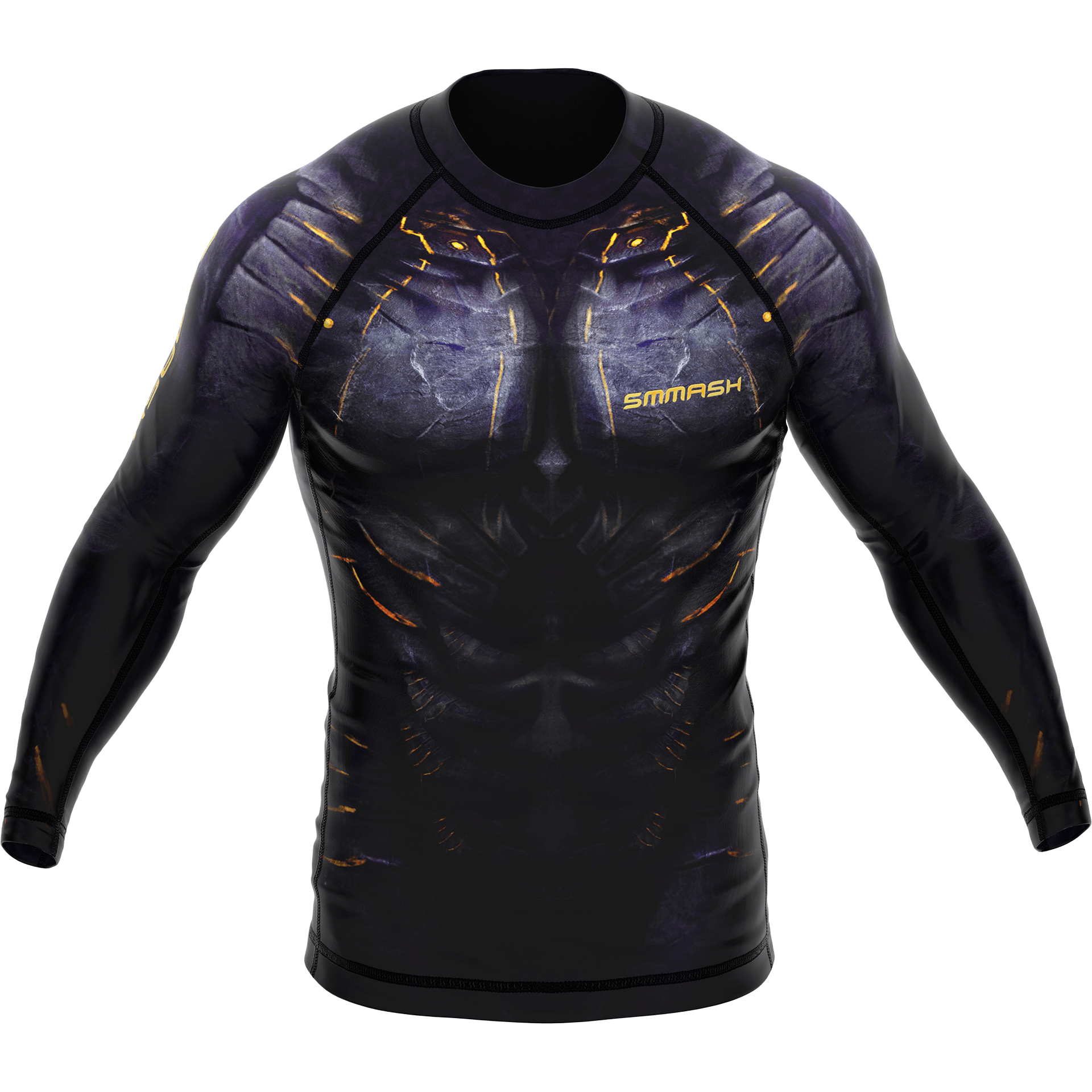 Rashguard długi rękaw – złote wstawki - SMMASH STONE