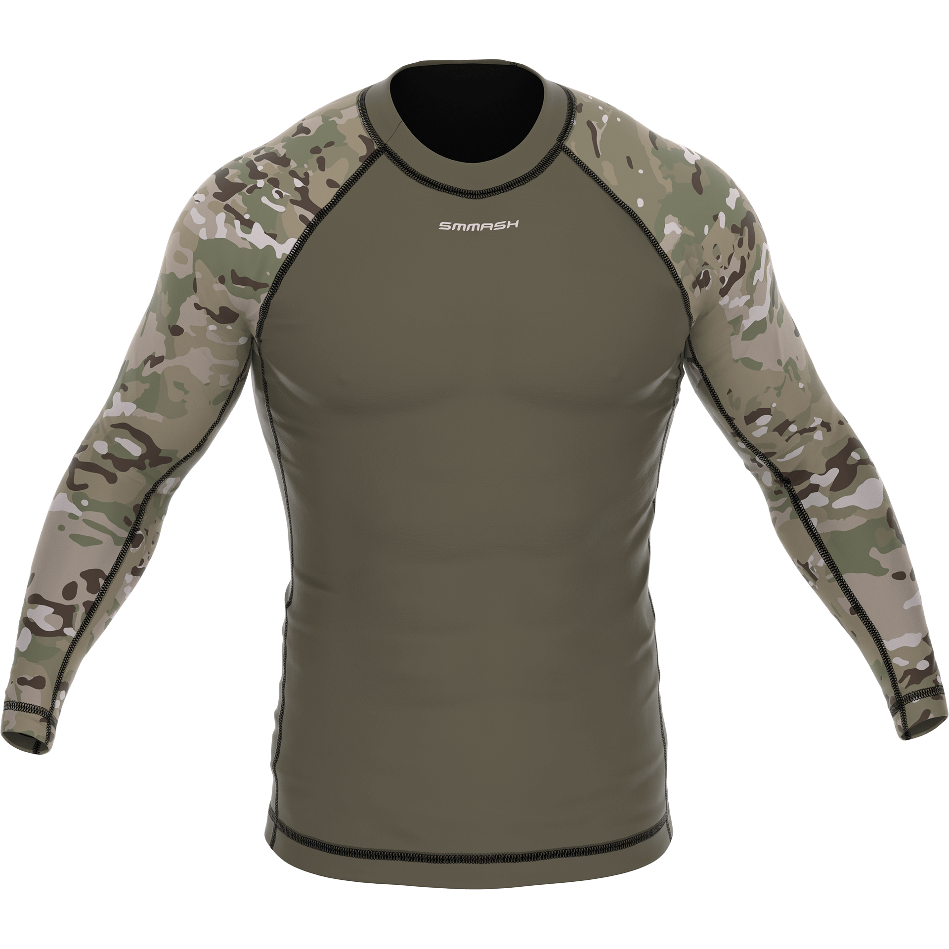 Rashguard Longsleeve MMA Męski Khaki Z Rękawami Moro TROOPS