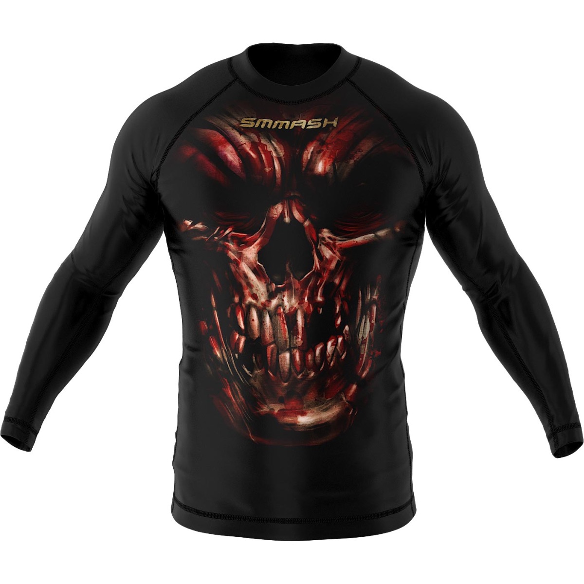 Koszulka Rashguard MMA Z Motywem Czaszki FIGHT CORE