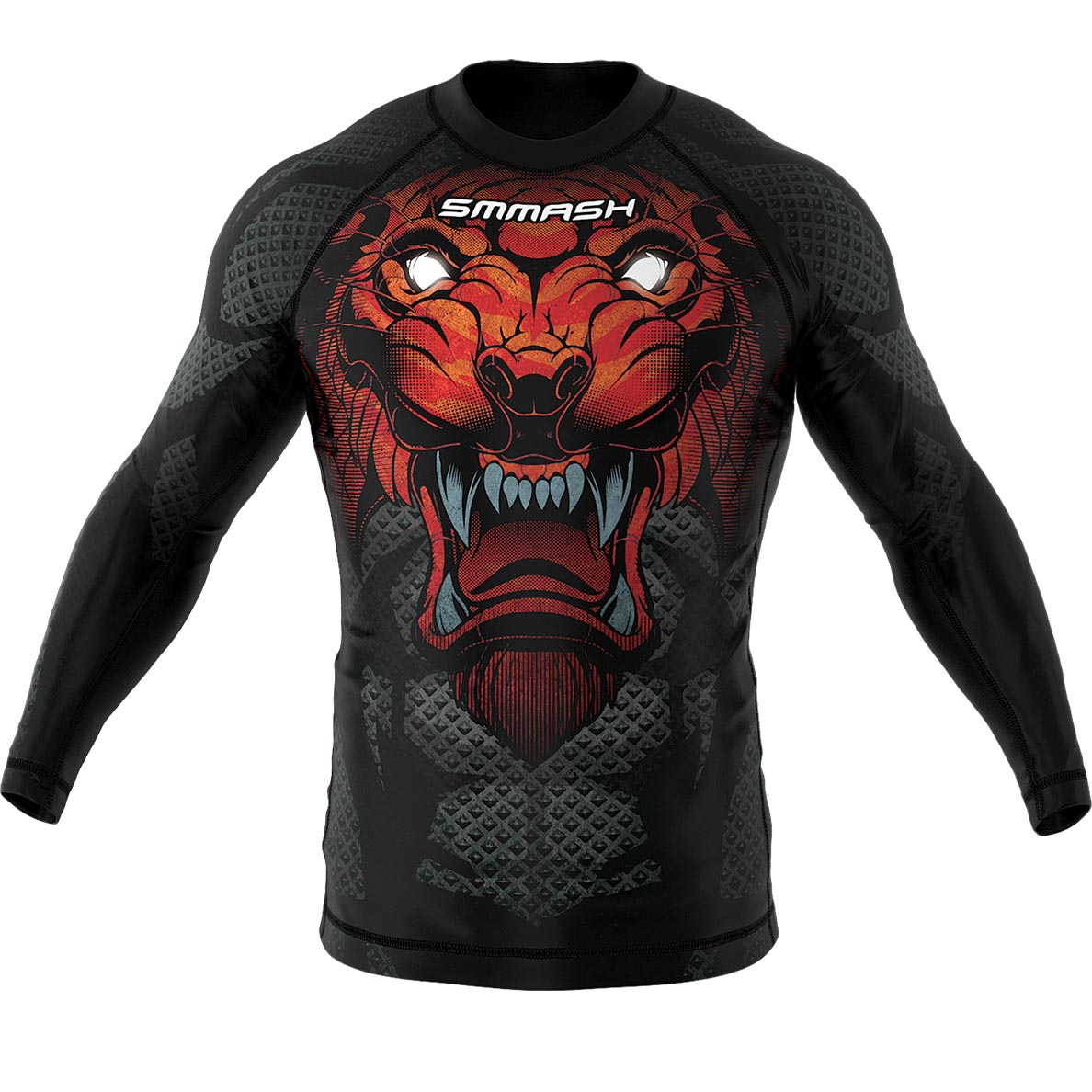 Rashguard Męski Długi Rękaw Z Motywem Zwierzęcym FEARLESS