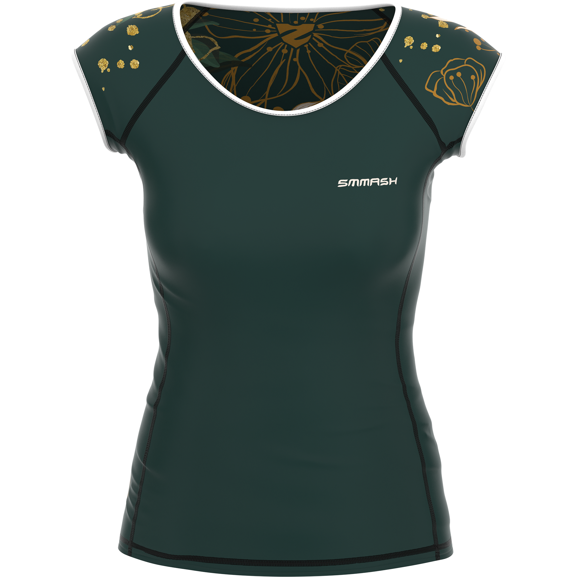 Sportowa Koszulka Damska Zielona BOTANICAL