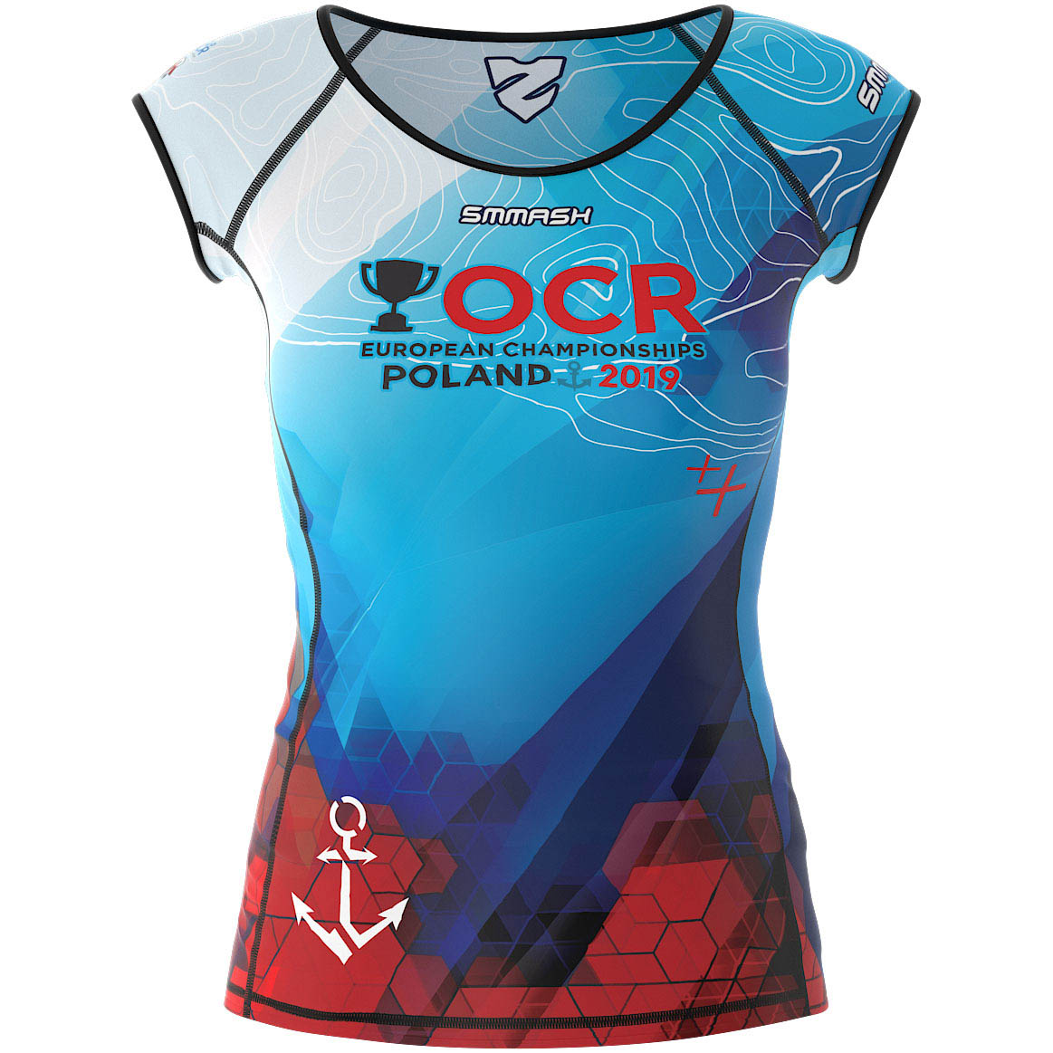 Kolorowa Sportowa Koszulka Damska ME OCR 2019