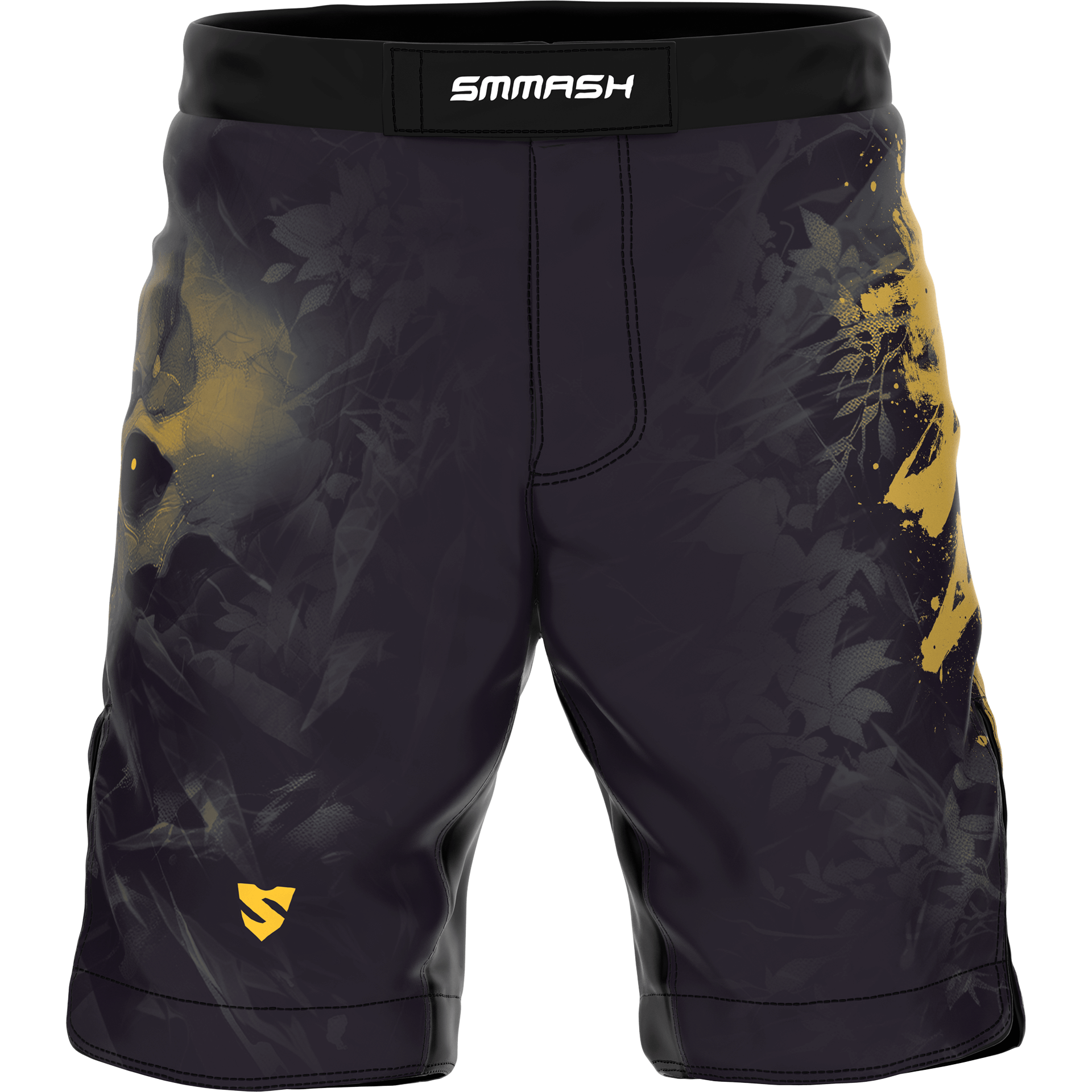 Spodenki MMA SMMASH EXTRA STRONG – Czarne z Czaszką SHINU MADE