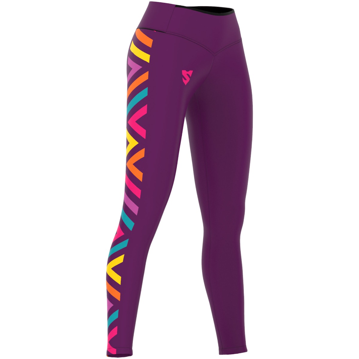 Legginsy Fitnessowe Dla Kobiet Z Kolorowymi Paskami MAKAT