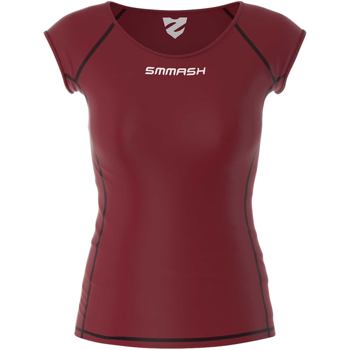 Koszulka Sportowa Damska Burgundowa BURGUNDY