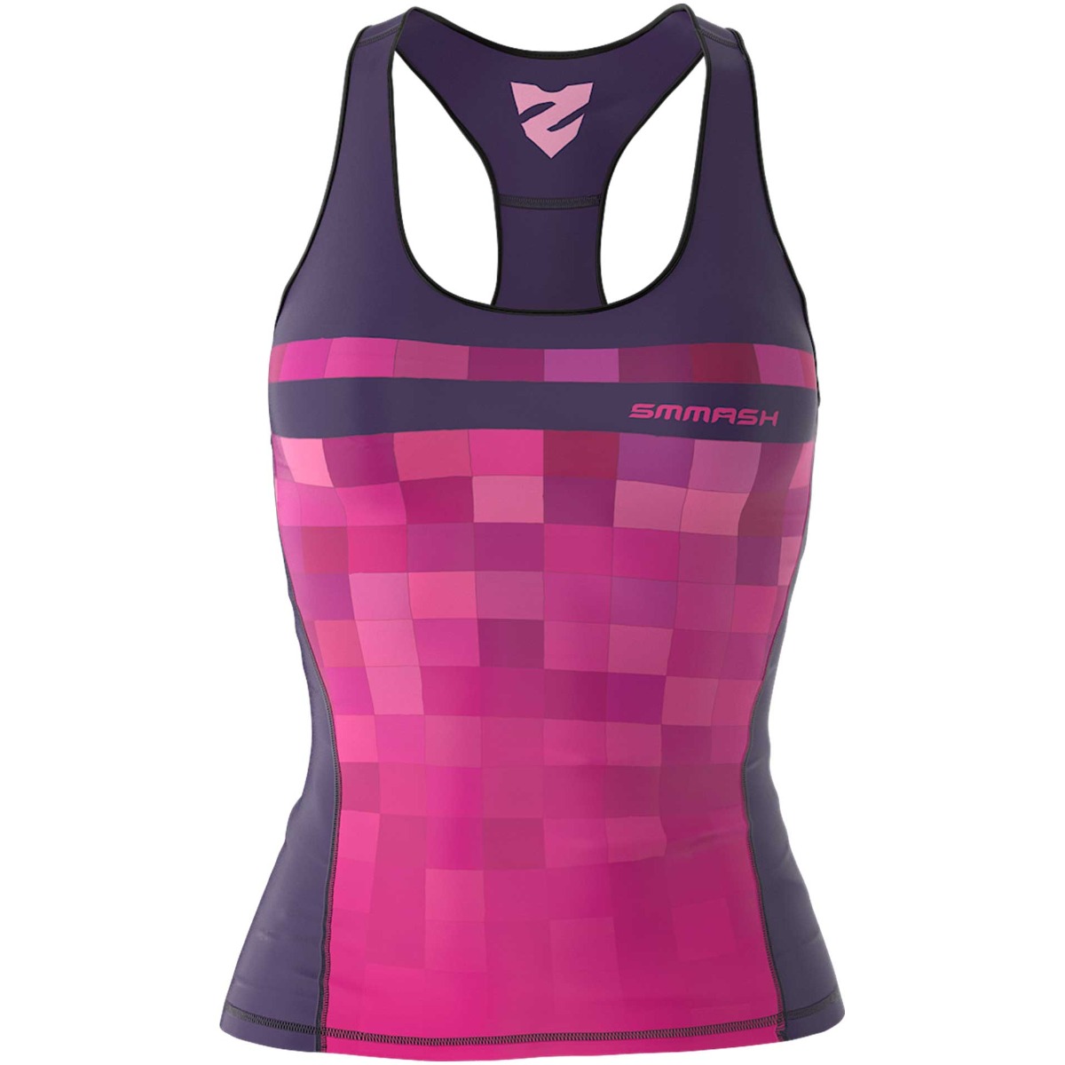 Tank Top Różowy W Kwadraty PIXIE