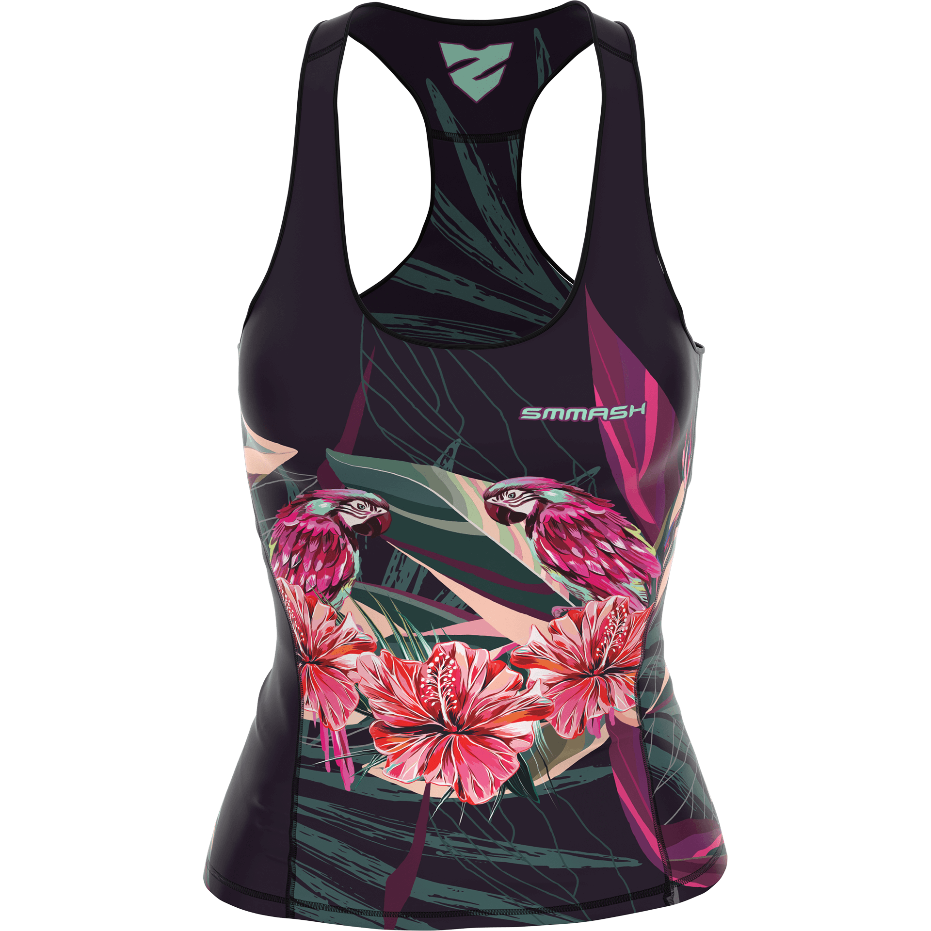 Tank Top Z Różowymi Kwiatami PARADISO