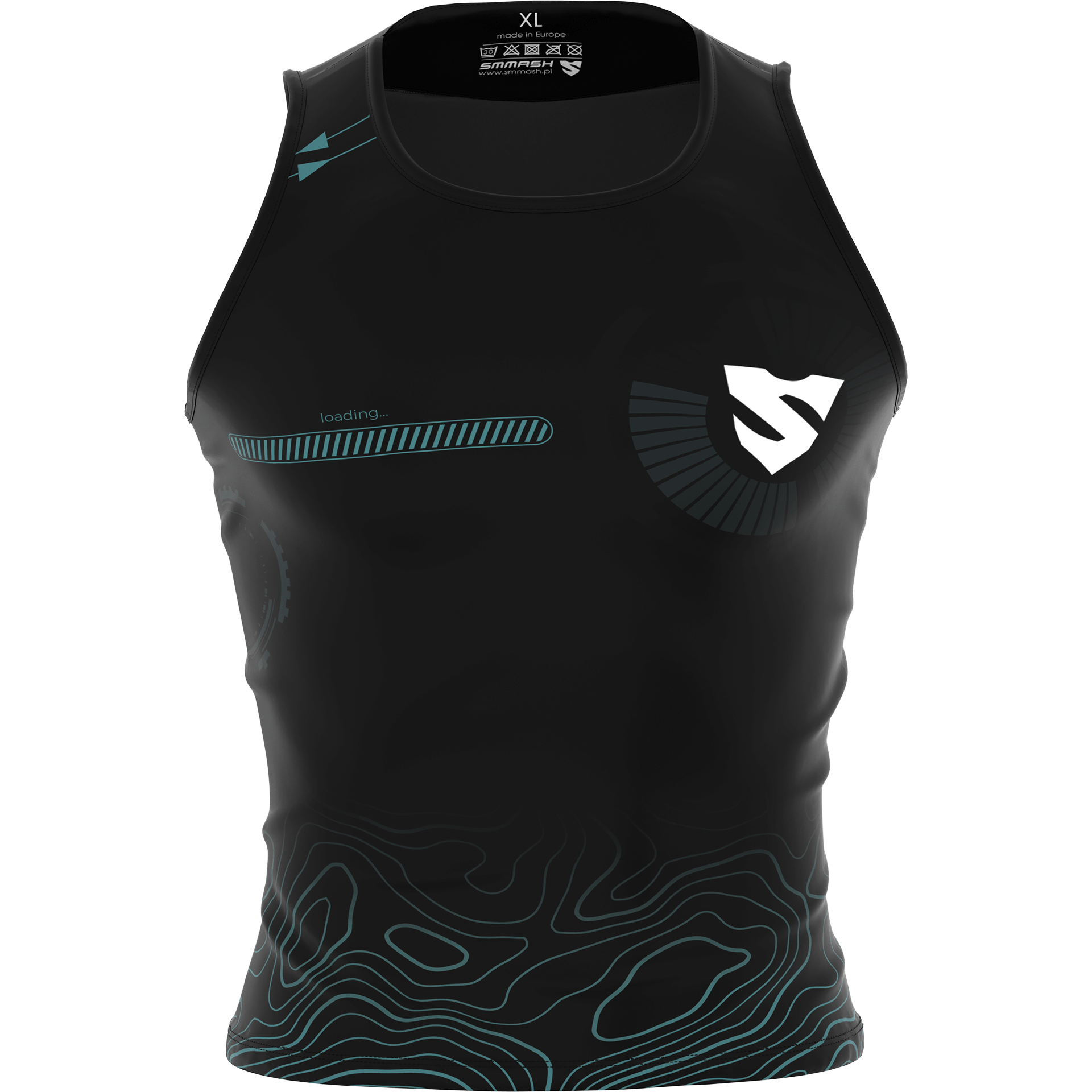 Czarny Tank Top Męski Na Trening TRACE
