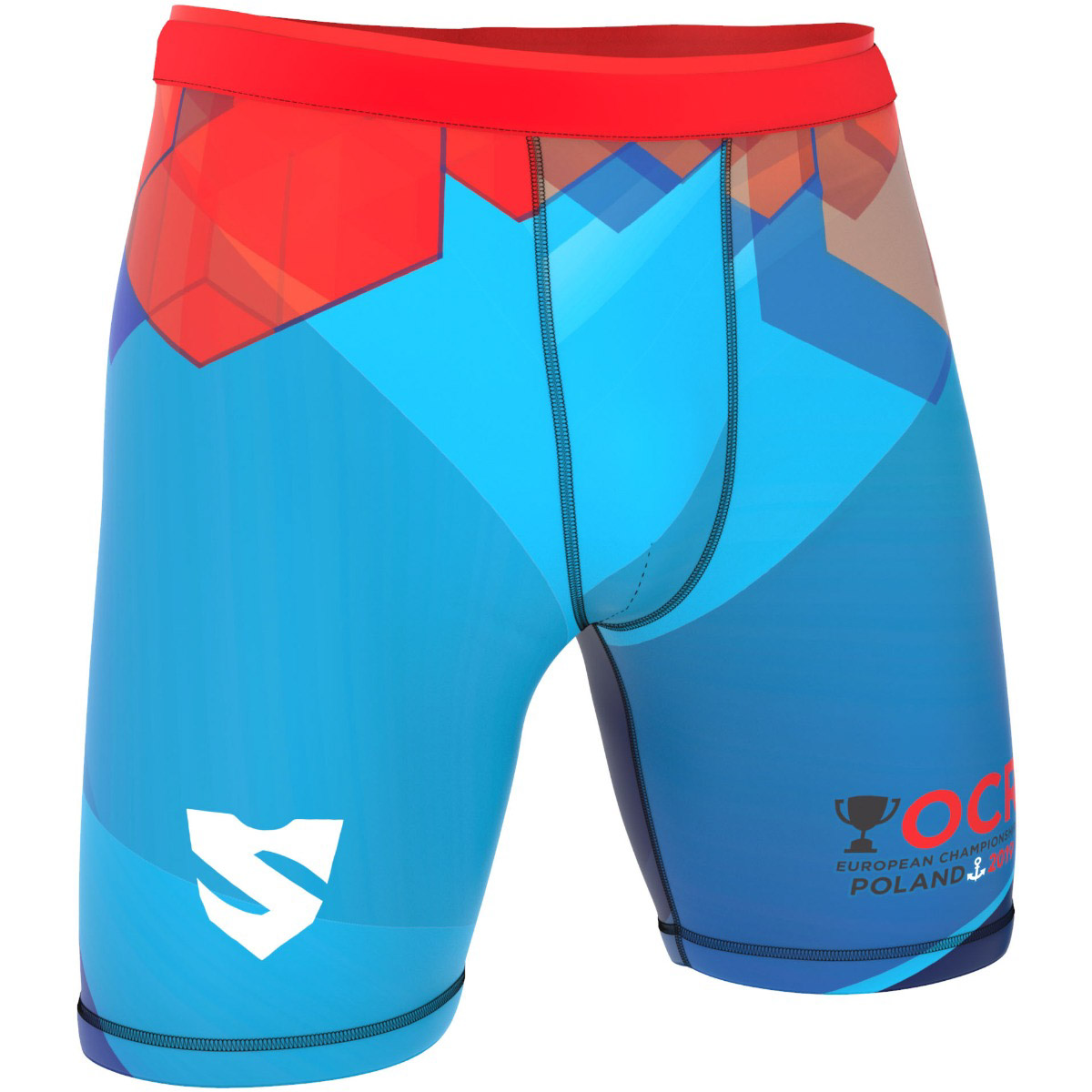 Niebiesko Czerwone Legginsy Do Biegania Dla Mężczyzn ME OCR 2019